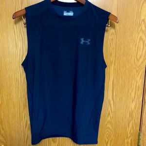 UA navy XLARGE heat gear compression shirt likeNew